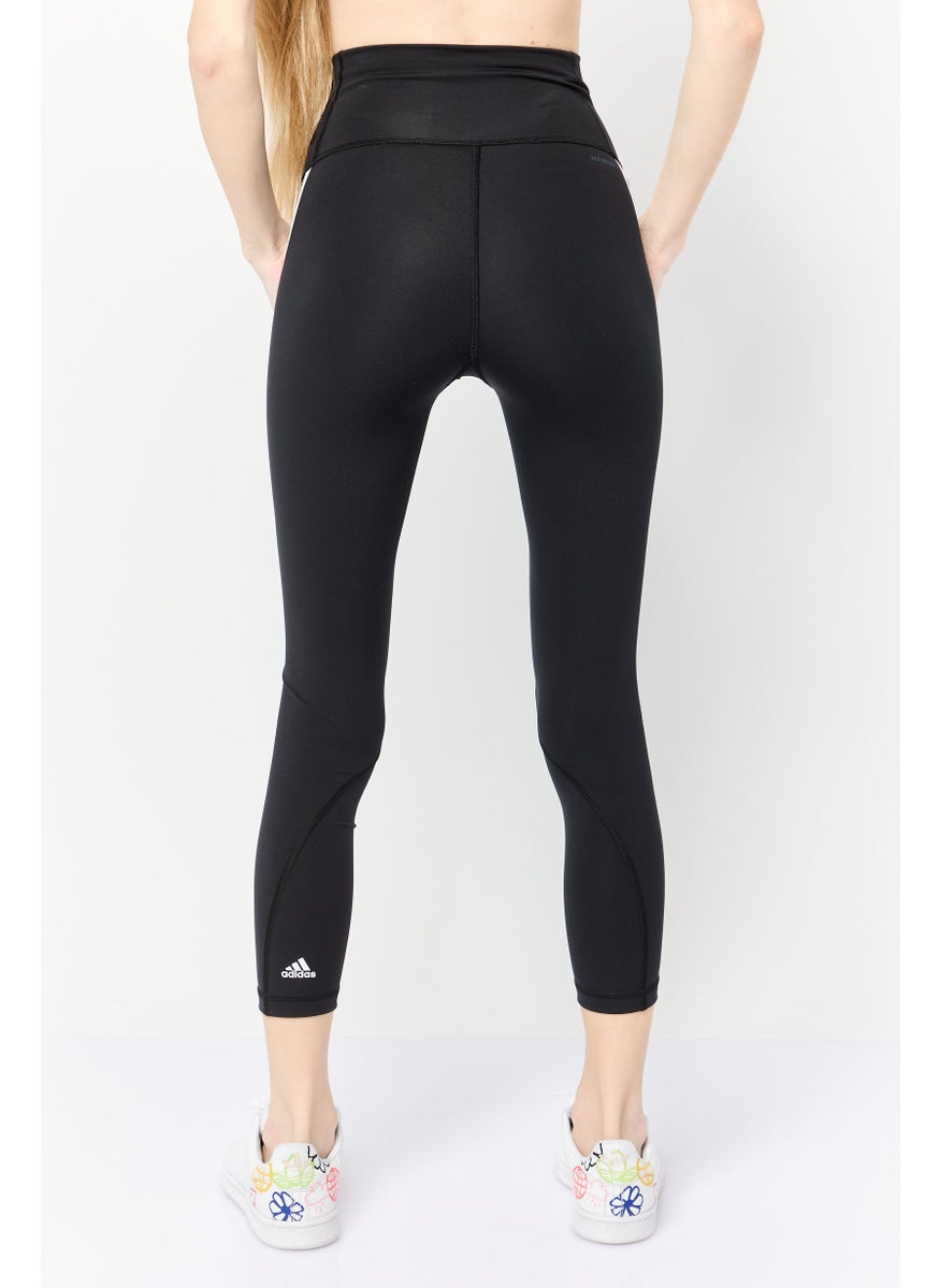 Women Tight Fit 7/8 Training Leggings, Black