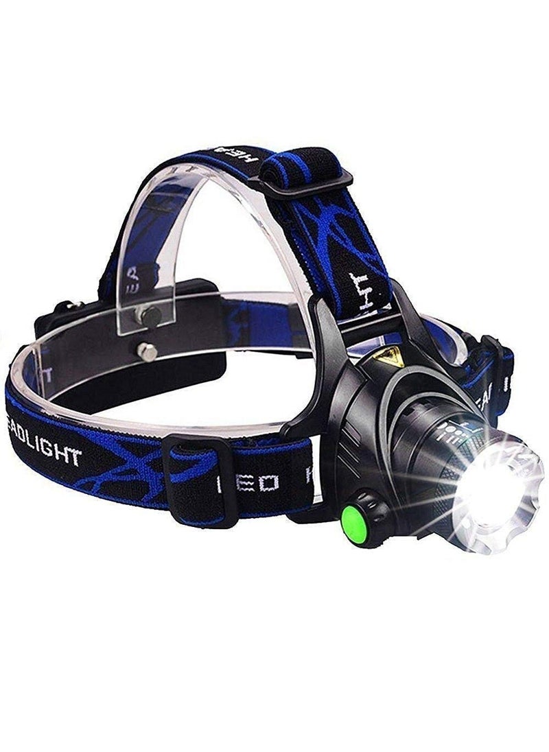 KARTUNBOX Head Torch Light Reachargable Lamp Extra Bright FlashlightWater Resistant Head LampSpotlight for Camping Fishing Running Cycling 1Pcs
