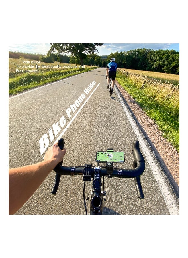 Bike Phone Mount, Bicycle & Motorcycle Handlebar Cell Phone Holder,  Mountain & Road Bicycle Handlebar Holder, Universal with 360° Fit  for iPhone and more 4.7