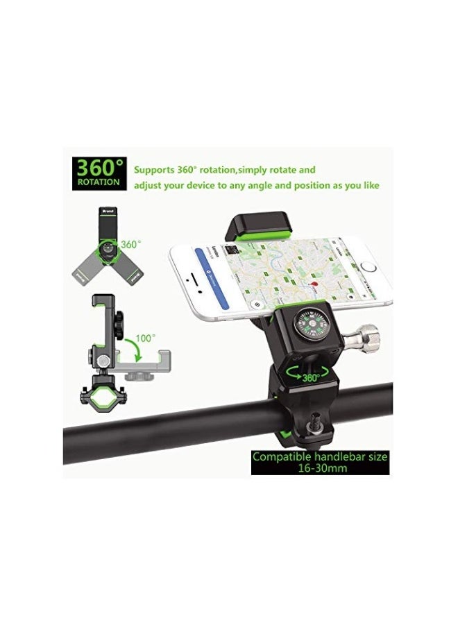 Bike Phone Mount, Bicycle & Motorcycle Handlebar Cell Phone Holder,  Mountain & Road Bicycle Handlebar Holder, Universal with 360° Fit  for iPhone and more 4.7