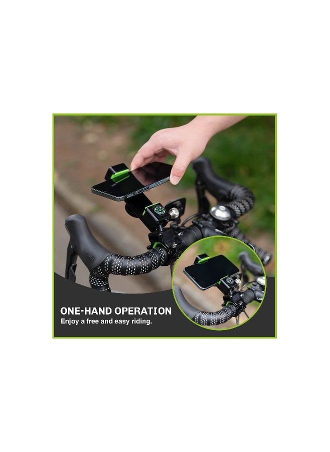 Bike Phone Mount, Bicycle & Motorcycle Handlebar Cell Phone Holder,  Mountain & Road Bicycle Handlebar Holder, Universal with 360° Fit  for iPhone and more 4.7