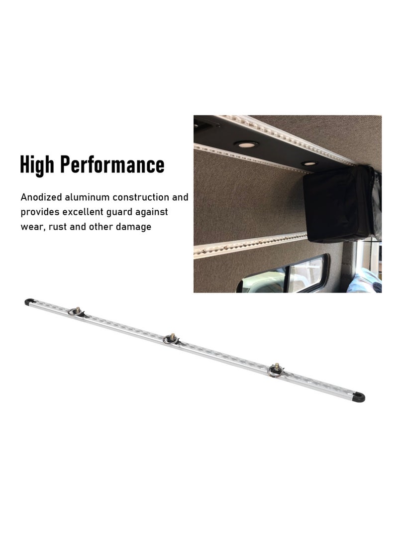 1 Pair Aluminum L Track Rail 100cm Cargo Securing Lashing Rail L Track Tie Down System Kit with Round Stud Fittings
