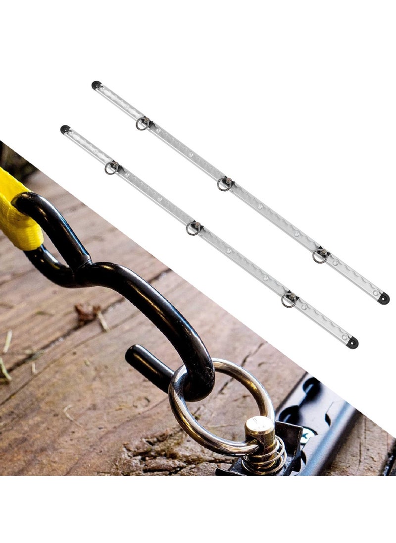 1 Pair Aluminum L Track Rail 100cm Cargo Securing Lashing Rail L Track Tie Down System Kit with Round Stud Fittings