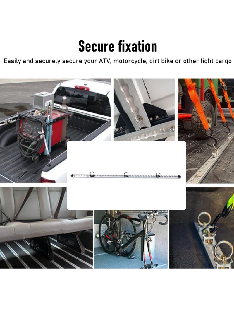 1 Pair Aluminum L Track Rail 100cm Cargo Securing Lashing Rail L Track Tie Down System Kit with Round Stud Fittings