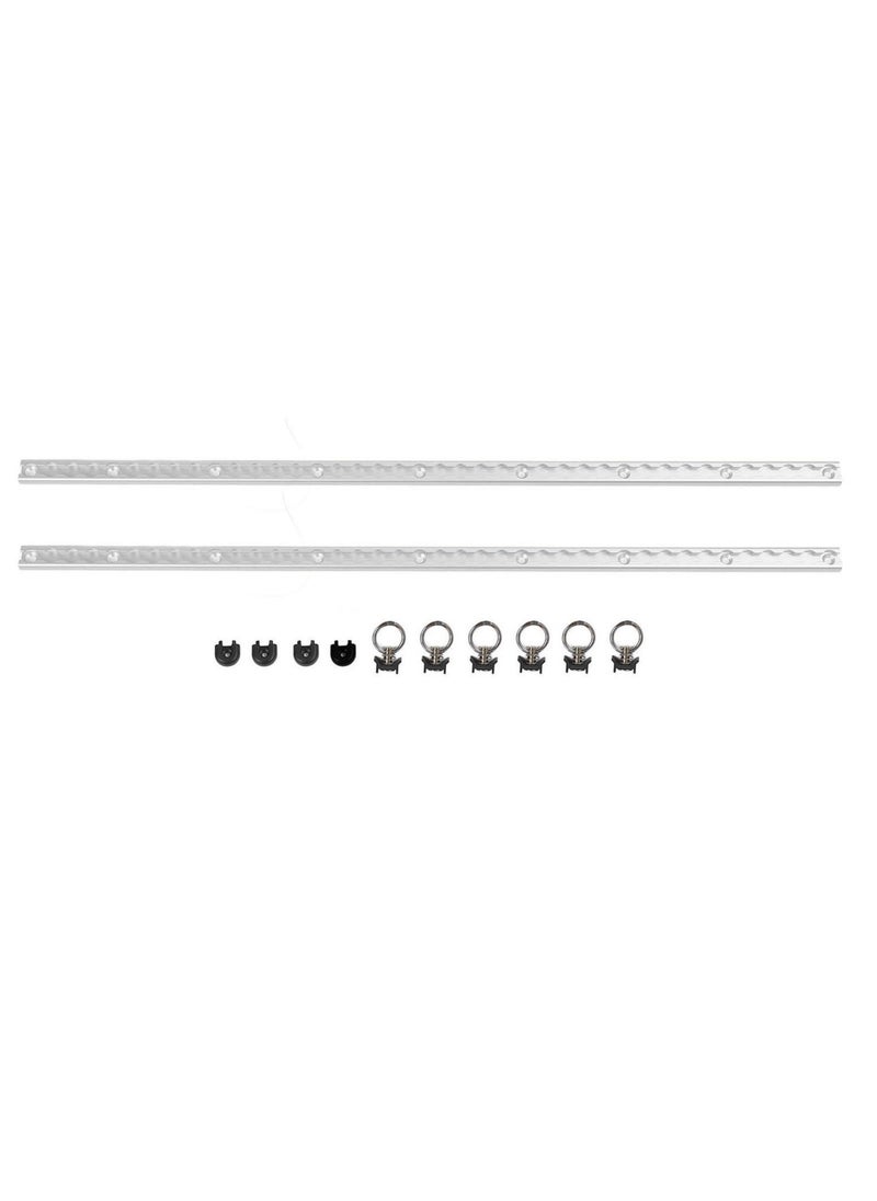 1 Pair Aluminum L Track Rail 100cm Cargo Securing Lashing Rail L Track Tie Down System Kit with Round Stud Fittings