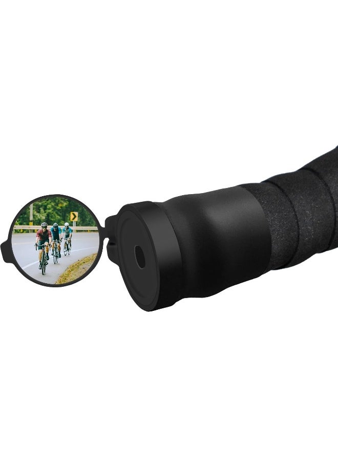 Universal Foldable Bicycle Handlebar Mirror with 360 Degree Rotation for Road Bikes - Compact Rear View Cycling Accessory