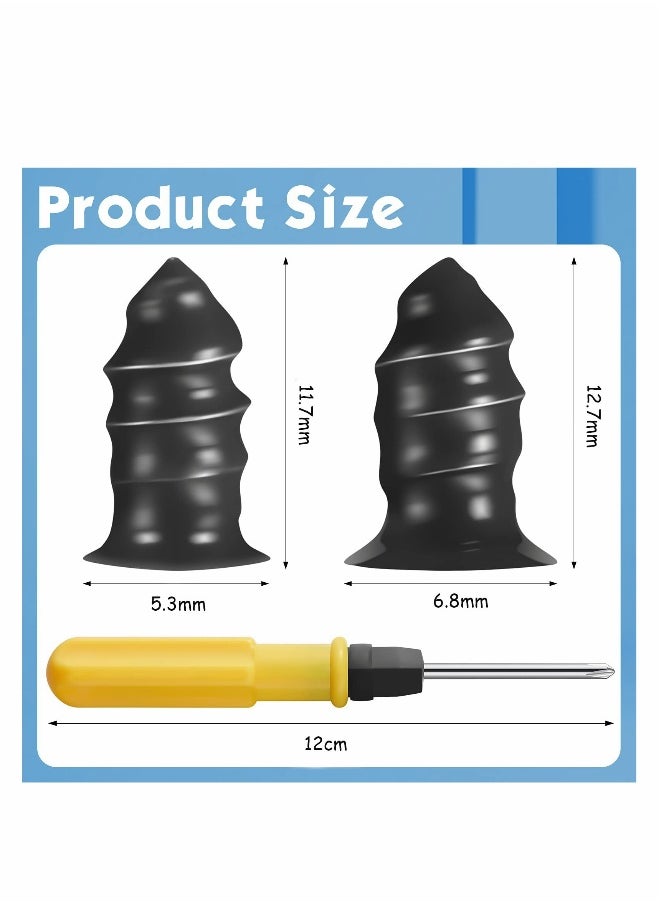 Tire Repair Rubber Nail with Screwdriver, 62Pcs Car Screws Auto Motorcycle Vacuum Nails Self Service Fast Tools