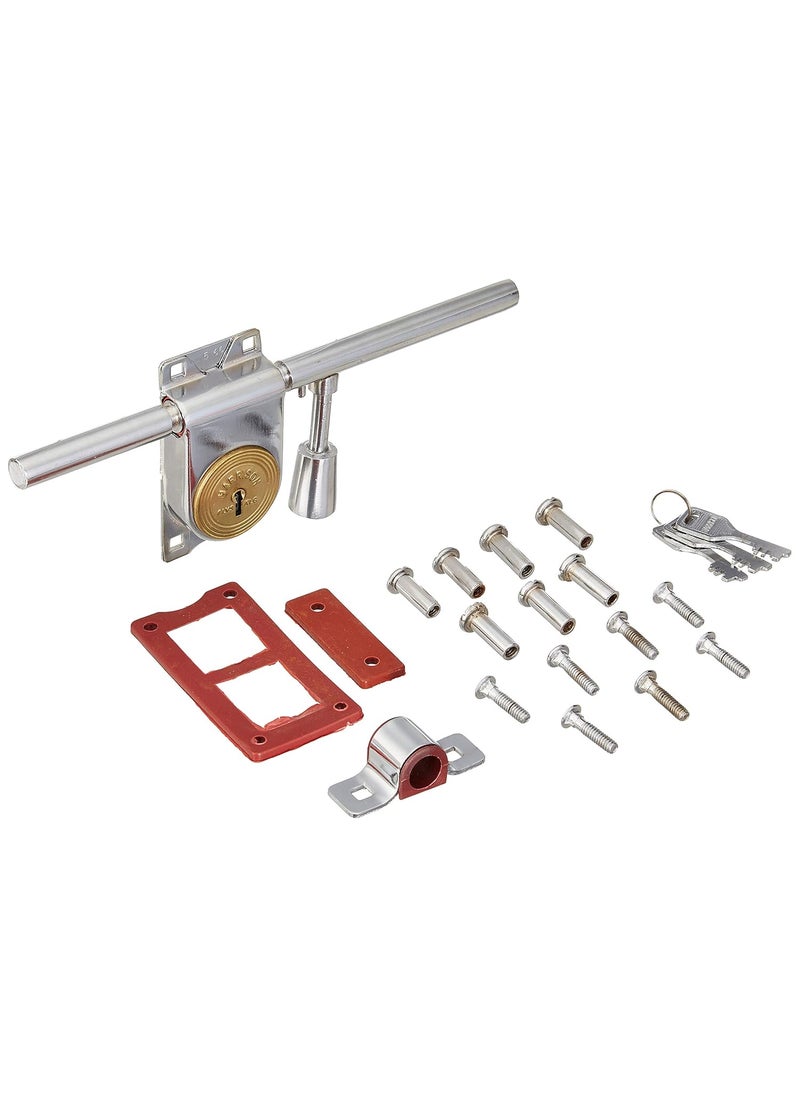 Harrison H0500 200mm Iron Six Lever Bcp Rod Lock Set Silver