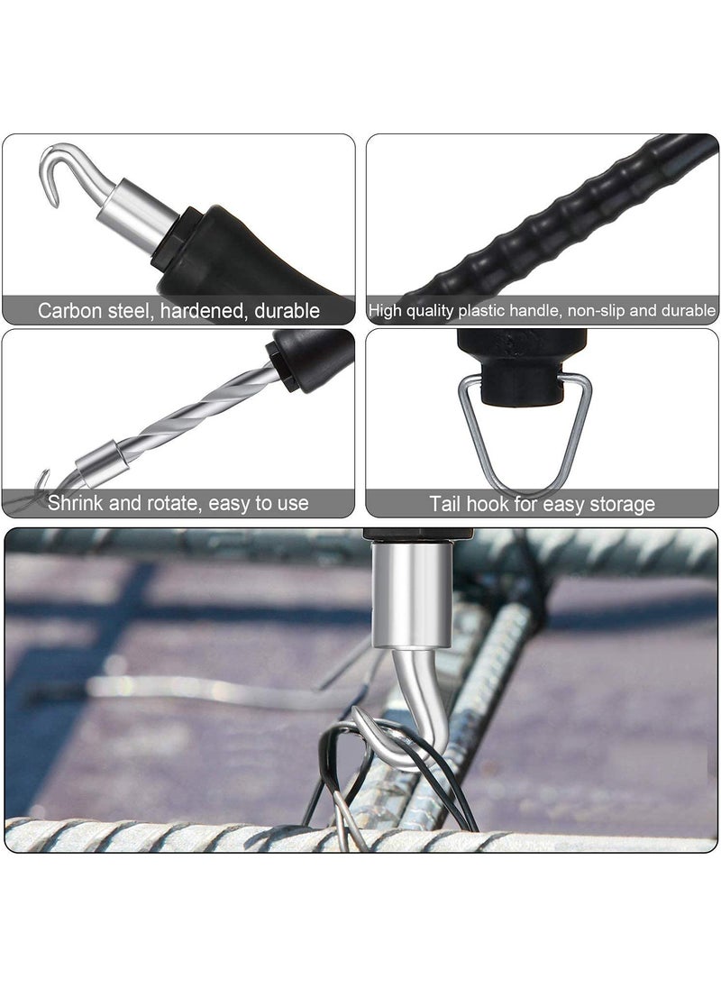 VENEKETY Semi Automatic Fast Rebar Wire Twisting Machine Concrete Slab Work Metal Wire Twister Fence Like Cutting Pliers Pull Tie Tool 30cm Long