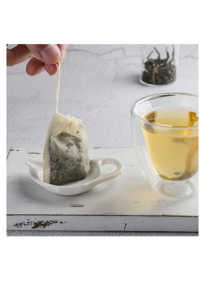 SYOSI 5 Pcs Tea Bag Holder for Used Tea Bag, Teapot Shaped Tea Bag Coasters, Keep Your Tea Time Tidy and Organized with Tea Bag Saucers