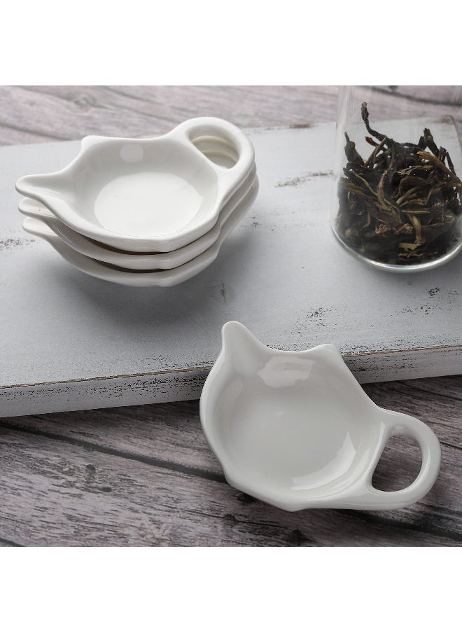 SYOSI 5 Pcs Tea Bag Holder for Used Tea Bag, Teapot Shaped Tea Bag Coasters, Keep Your Tea Time Tidy and Organized with Tea Bag Saucers