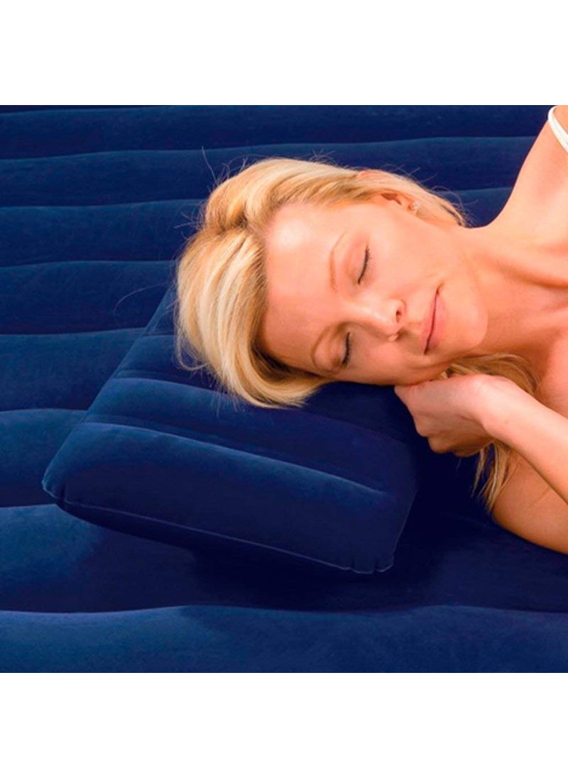 Avenn Inflatable Air Pillow Cushion Travel headrest Accessory in Blue for Plane Flight Bus and Office for Men and Women Velvet Soft Comfortable Sleeping Bag Backpacking Tourist Pillow 4