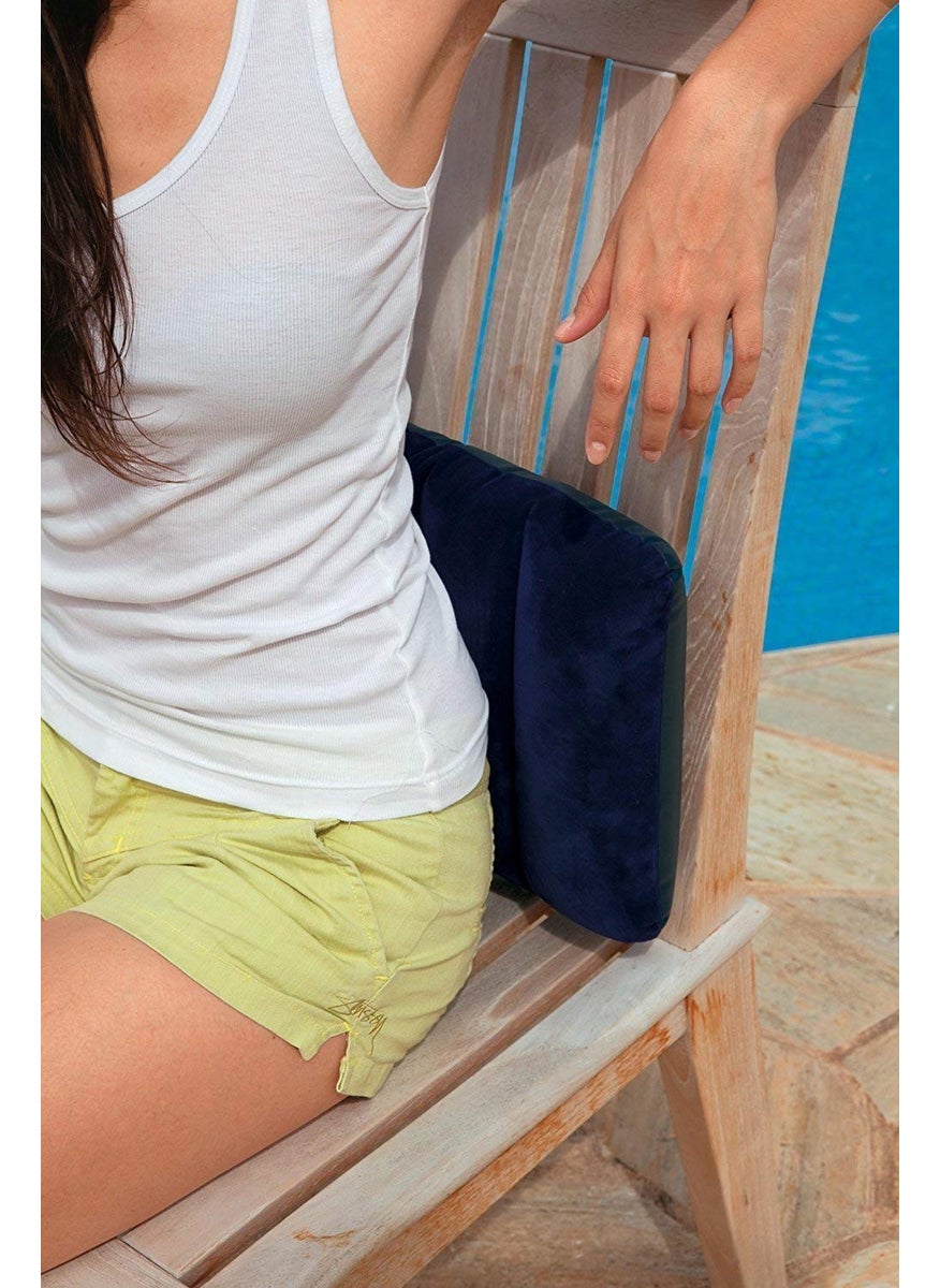 Avenn Latest Inflatable Air Pillow Cushion Travel Headrest in for Plane Flight Bus Office for Men Women Portable Ultralight Velvet Soft Comfortable Sleeping Bag Backpacking Tourist Pillow 3