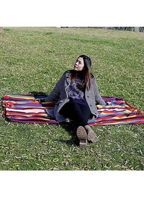 COSKIRA Camping Hammock Outdoor Garden Camping Outdoor Portable Hammock Thickened Widened Suitable Tourism Beach Balcony Rope Hammock Bearing
