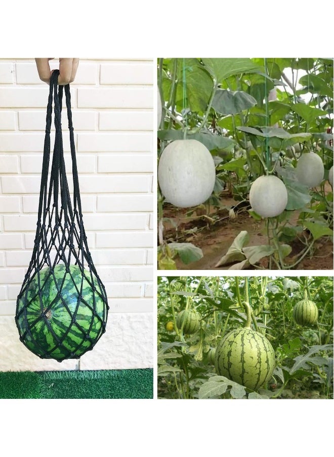 2-Pack Melon Hammock net Bag to Prevent Falling,Perfect for Growing Cantaloupe Pumpkin Watermelon in Vertical Garden Black