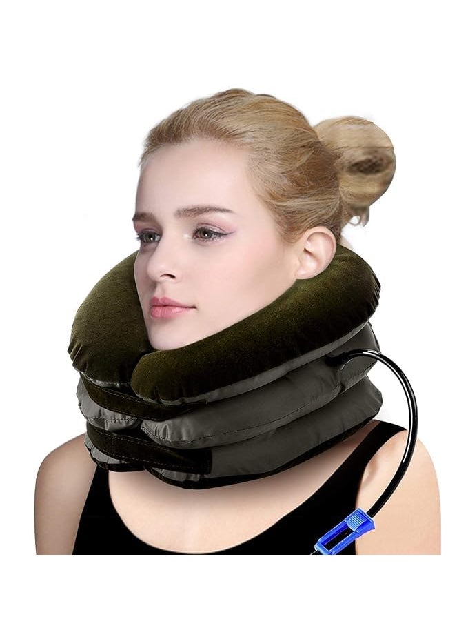 RP ENTERPRISE pars Neck Traction Air Bag with 3 Layer Inflatable Pillow for Neck Support and Relaxation