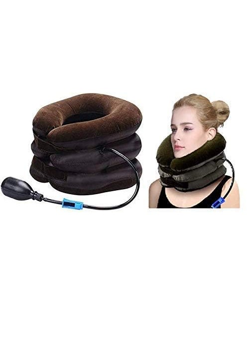 RP ENTERPRISE pars Neck Traction Air Bag with 3 Layer Inflatable Pillow for Neck Support and Relaxation
