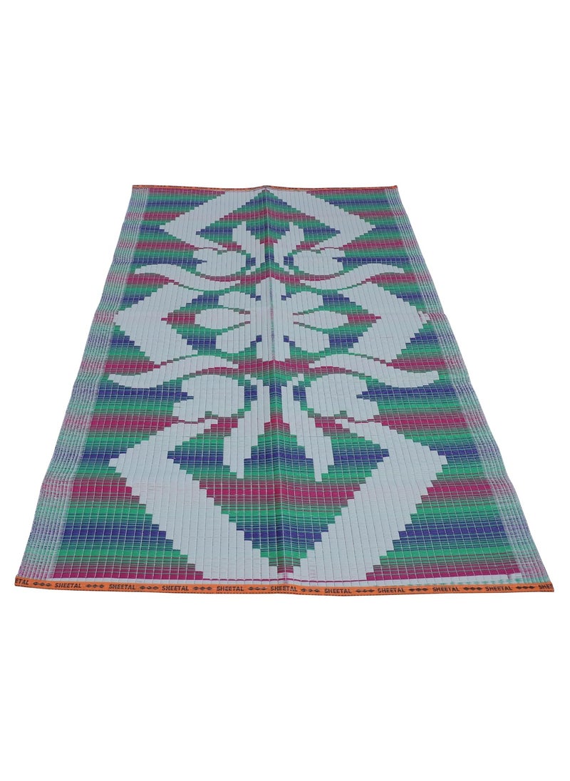 RED CRUSH Multipurpose Reversible Plastic Chatai Mats 6x9 feet for Home Picnic Travel Sitting on Floor Foldable Chatai Mat Multi