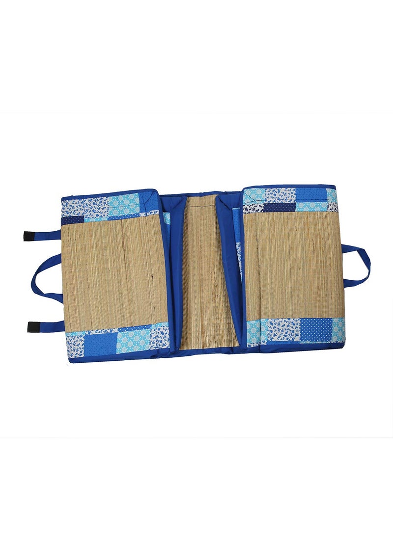 KALA DARSHAN CRAFTS BAZAAR Foldable Mat Korai River Grass Chatai 121 X 198 cm Product Magic with 30MM Soft Foam Comfert Mattress