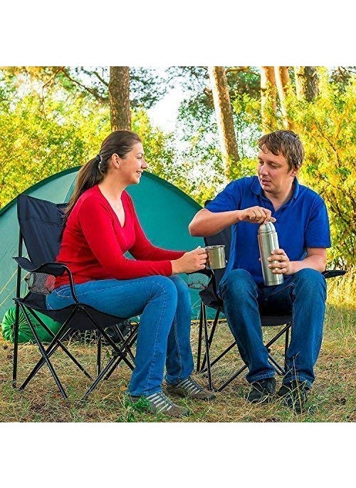 Multicolor Camping Folding Chair Portable Nylon Fabric Collapsible Outdoor Chair with Carrying Bag Ideal for Fishing Beach Picnic Garden Lawn and Patio