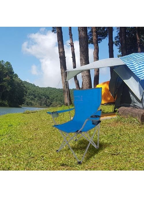 NYTRYD Folding Camping Chair Lightweight and Portable Outdoor Chairs Max Load Capacity 100kg Suitable Comfy Chair with Cup Holder and Armrests for Camping Beach Fishing BBQ NY03