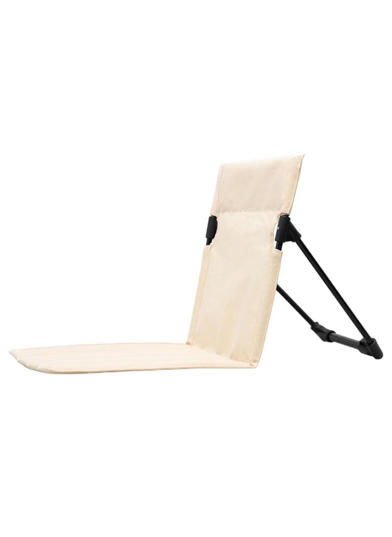 VATTU Foldable Stadium Chair Cushion with Backrest Beach and Camping Mat Khaki