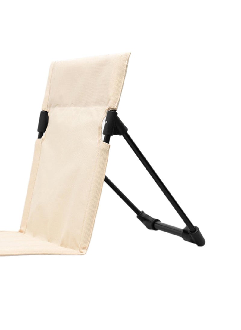 VATTU Foldable Stadium Chair Cushion with Backrest Beach and Camping Mat Khaki