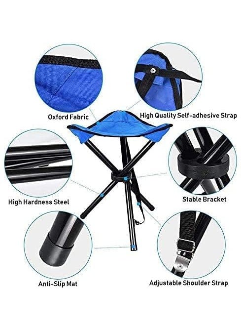 SAMARTH ZONE 4 Legs Chair Seat for HikingFishingPicnicTravelBeachBBQ Garden Lawn with Strap Foldable Portable Travel Chair Perfect Adult Chair Outdoor Mini Folding Chair