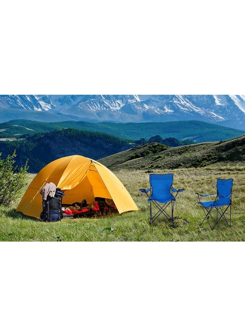 LOXBEE Portable Folding Picnic Outdoor Camping Chairs Garden Picnic Travelling Lawn Patio Outdoor Collapsible Chairs with Carrying Bag 1 Piece Color May Be Vary