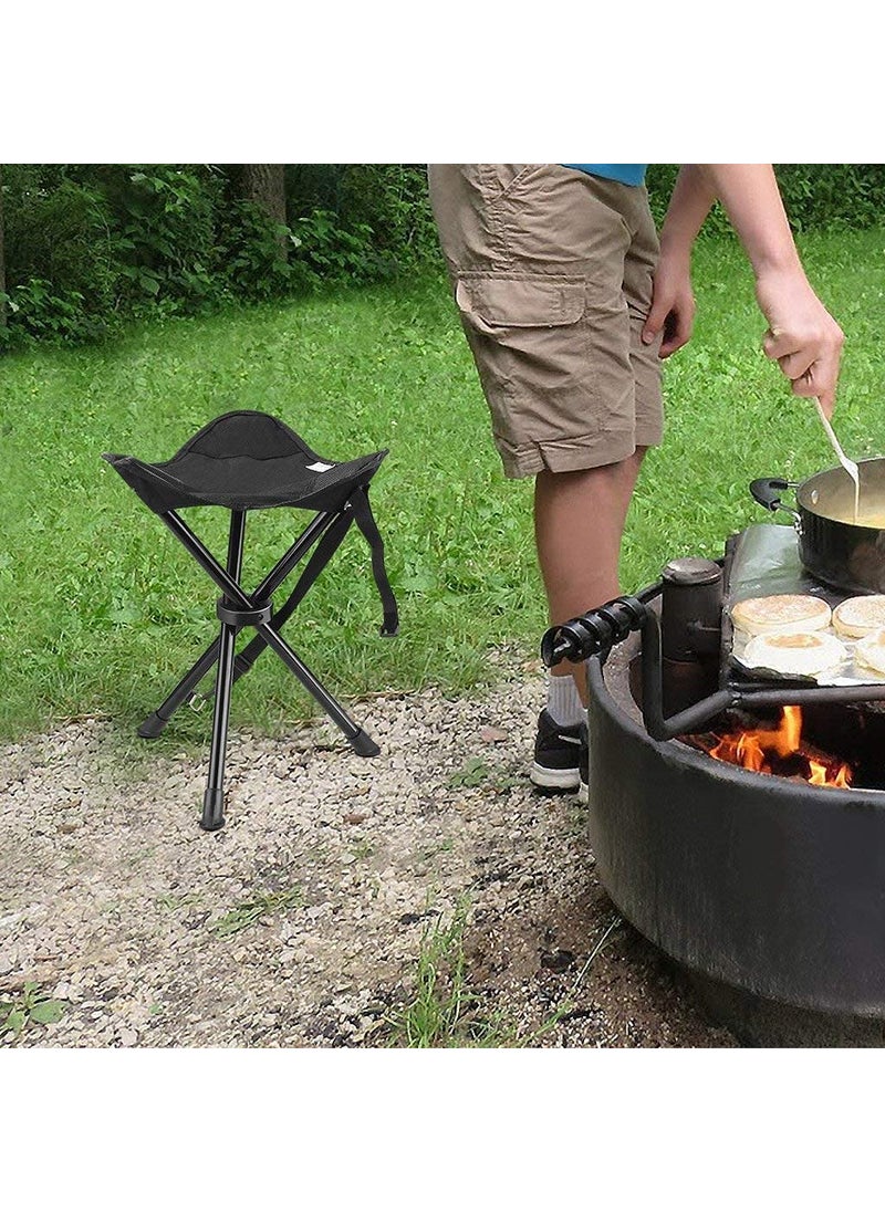 BESTOTTAM Portable Folding Tripod StoolOutdoor Fishing ChairLightweight Portable Tripod Camp Stool for Backpacking Hunting Hiking Picnic Garden Seating Stool