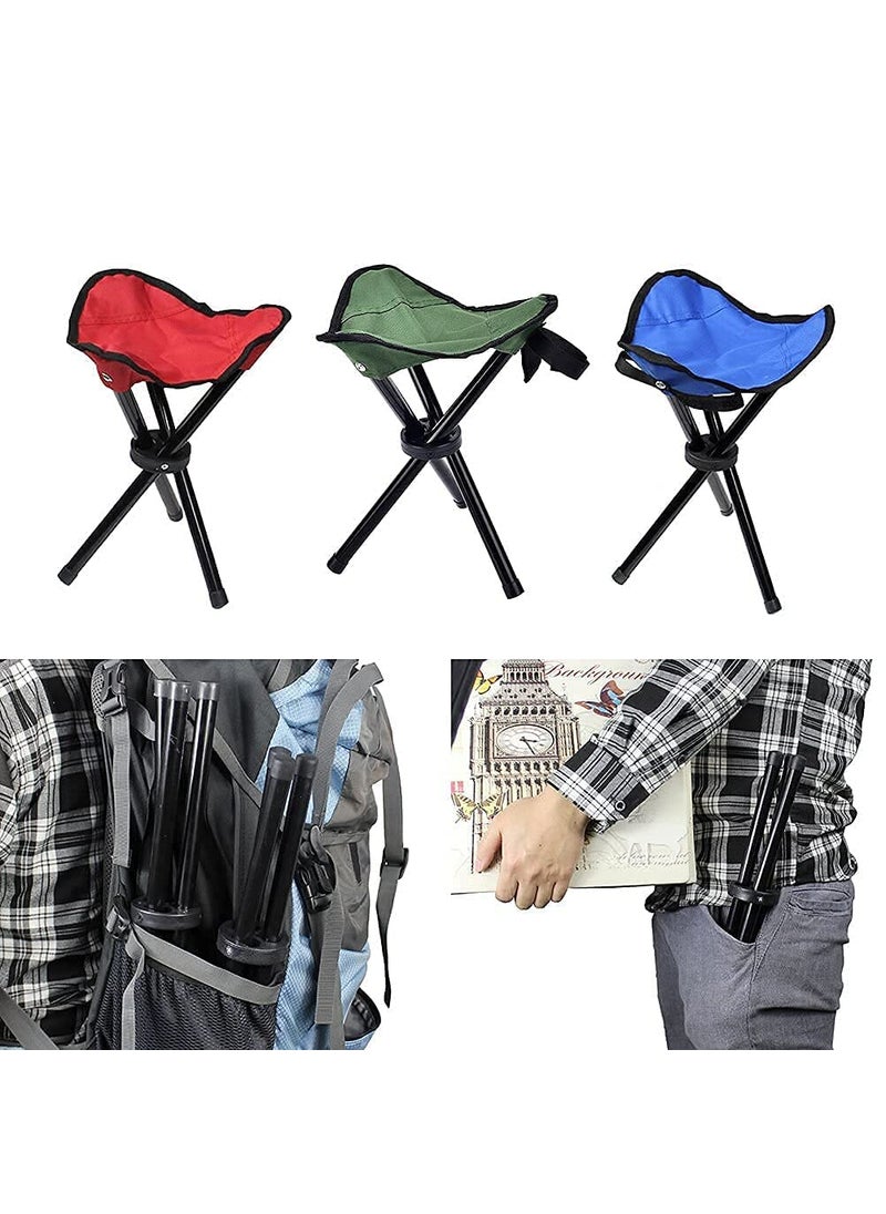 BESTOTTAM Portable Folding Tripod StoolOutdoor Fishing ChairLightweight Portable Tripod Camp Stool for Backpacking Hunting Hiking Picnic Garden Seating Stool