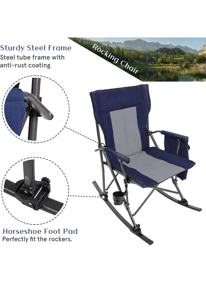NYTRYD Folding Camping ChairUpgraded All Steel StructureSide Pocket Carry BagCompact Heavy Duty for Outdoor Backpacking