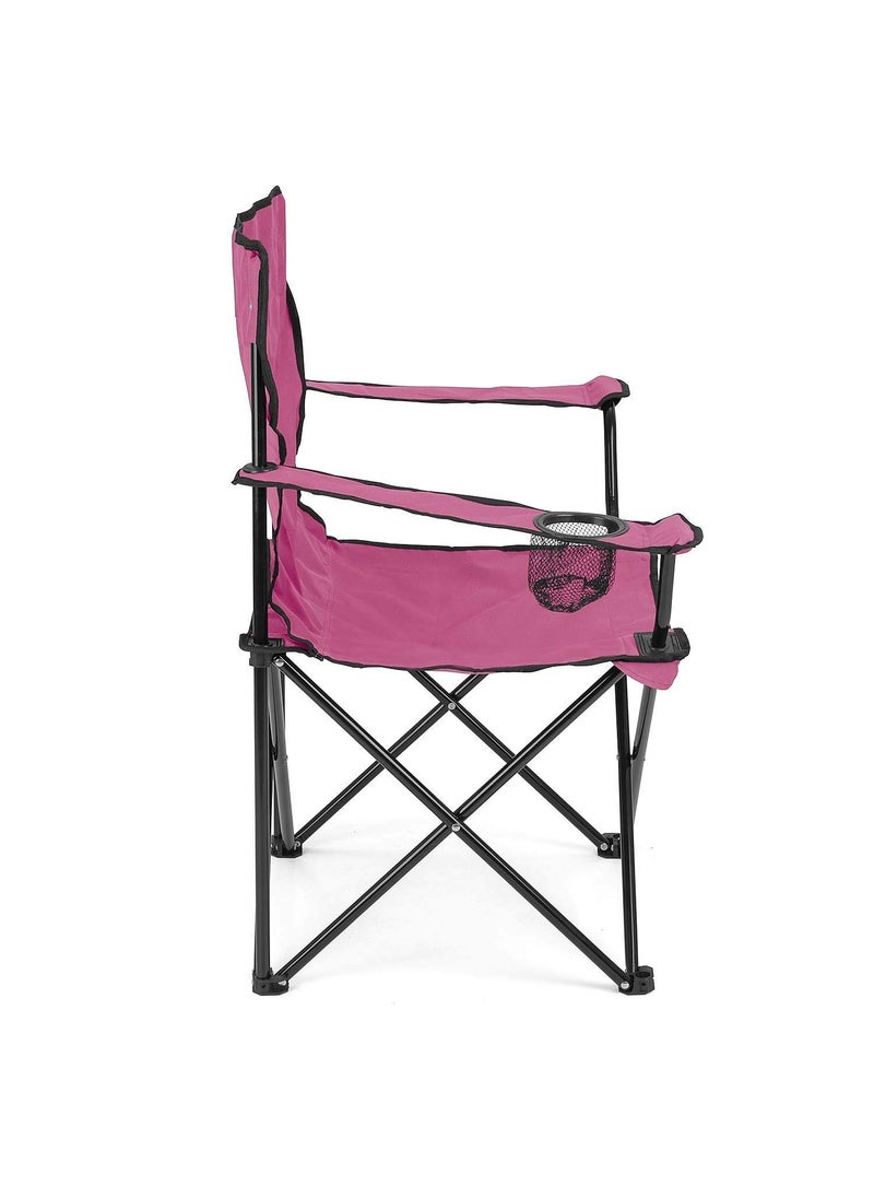 EBOFAB Outdoor Folding Chair with Arm Rest Cup Portable Camping Beach Chair FishingLawnPatio Travelling Chair Multicolour
