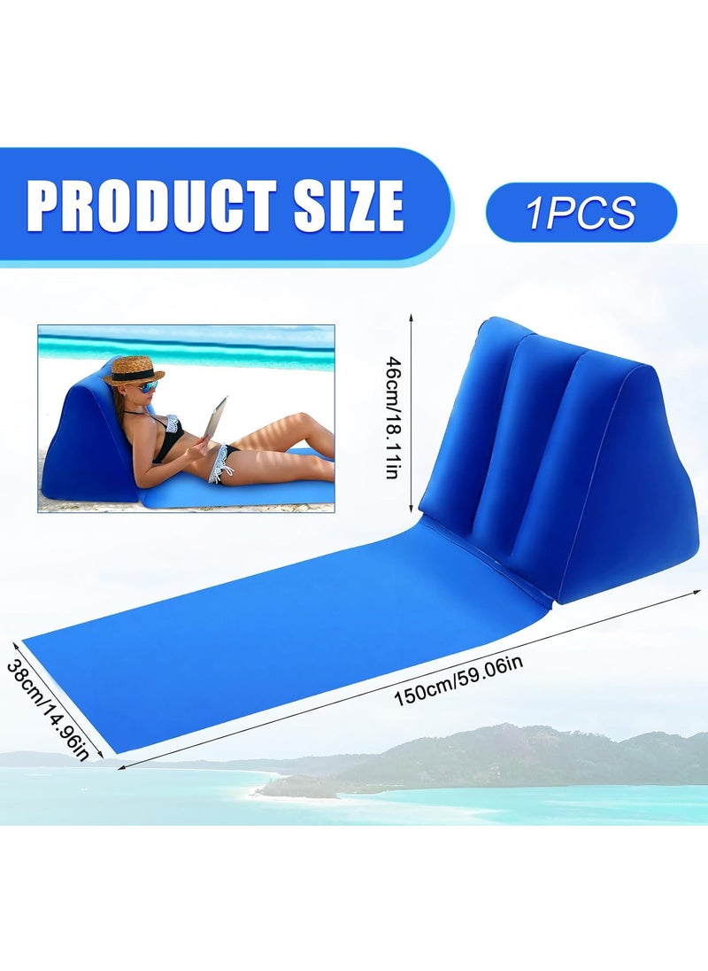 Suicune Inflatable Portable Beach Mat Lounge ChairFolding Lightweight Camping Lounge Chairs Mat with Backrest for Lawn Outdoors Camping Picnic Travel