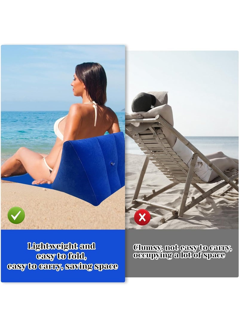 Suicune Inflatable Portable Beach Mat Lounge ChairFolding Lightweight Camping Lounge Chairs Mat with Backrest for Lawn Outdoors Camping Picnic Travel