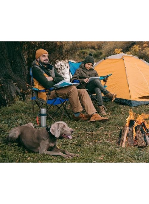 Arcanine Portable Camping Chair Outdoor Folding Camping Chairs with 2 Cup Holder for Outdoor Lawn Chairs with Storage Bag Ultralight Folding Chair for Fishing Picnics and Hiking Set of 2
