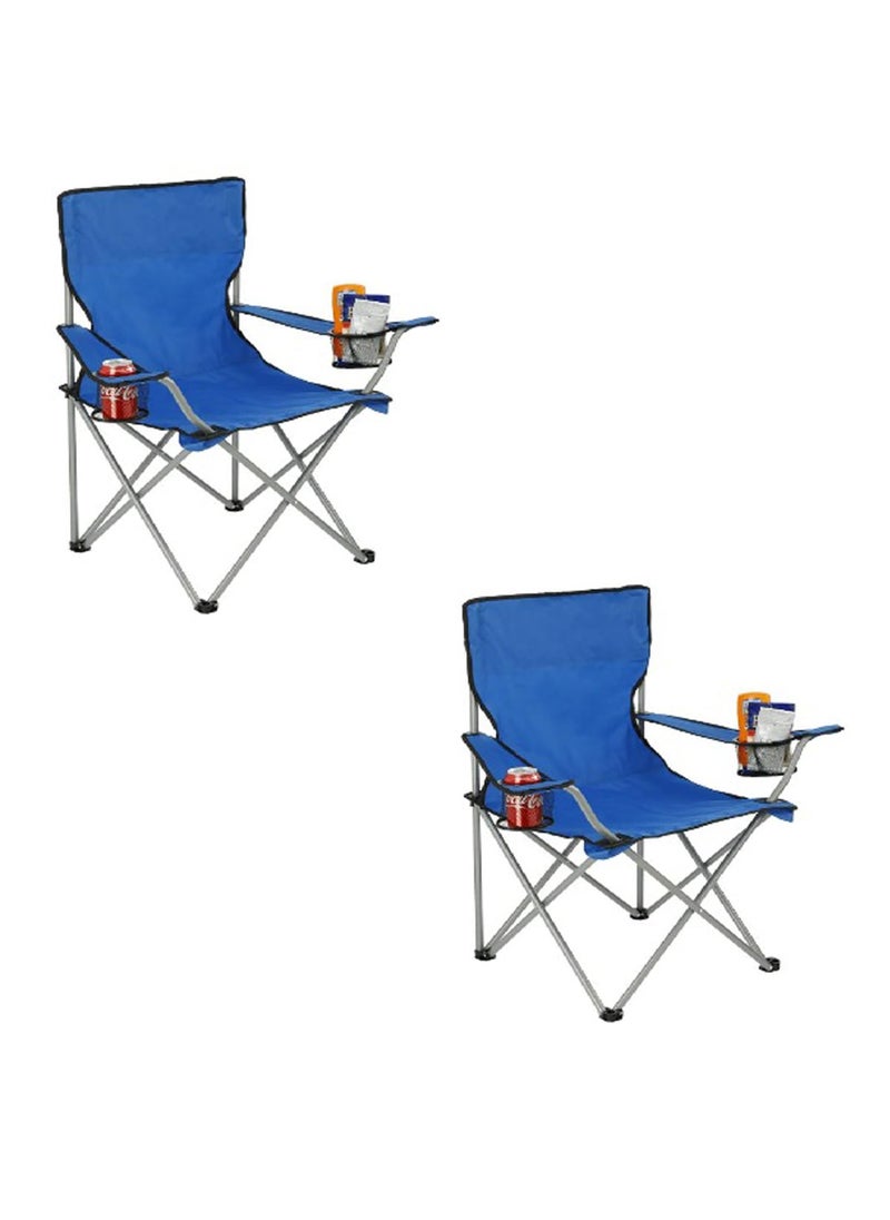 Arcanine Portable Camping Chair Outdoor Folding Camping Chairs with 2 Cup Holder for Outdoor Lawn Chairs with Storage Bag Ultralight Folding Chair for Fishing Picnics and Hiking Set of 2