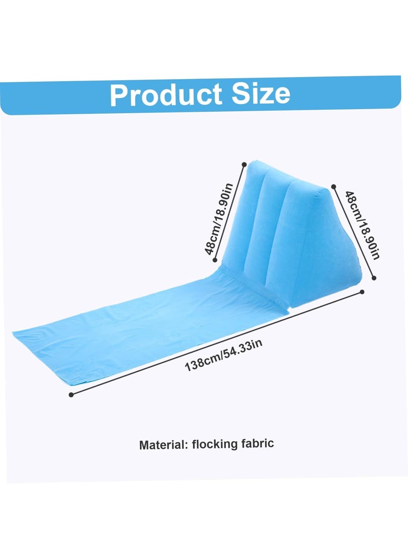 Calyrex Beach Reclining Lounger Sun Lounger Portable Leisure Inflatable Beach Mat Foldable Waterproof Flocking BackRest for Indoor Outdoor Home Camping