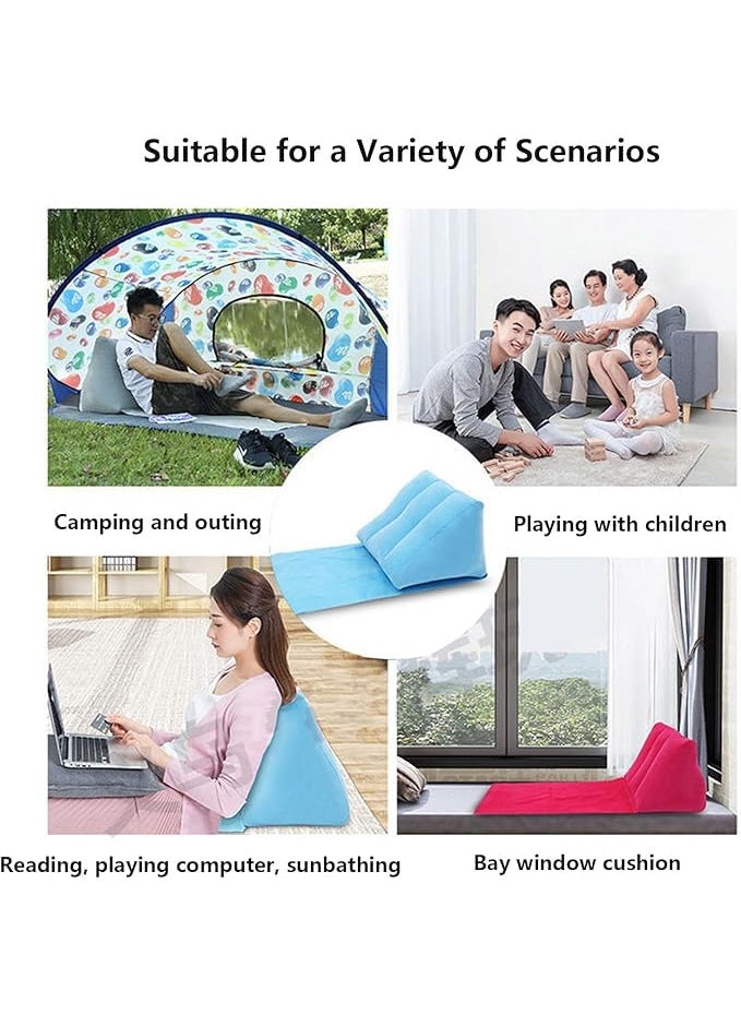Calyrex Beach Reclining Lounger Sun Lounger Portable Leisure Inflatable Beach Mat Foldable Waterproof Flocking BackRest for Indoor Outdoor Home Camping