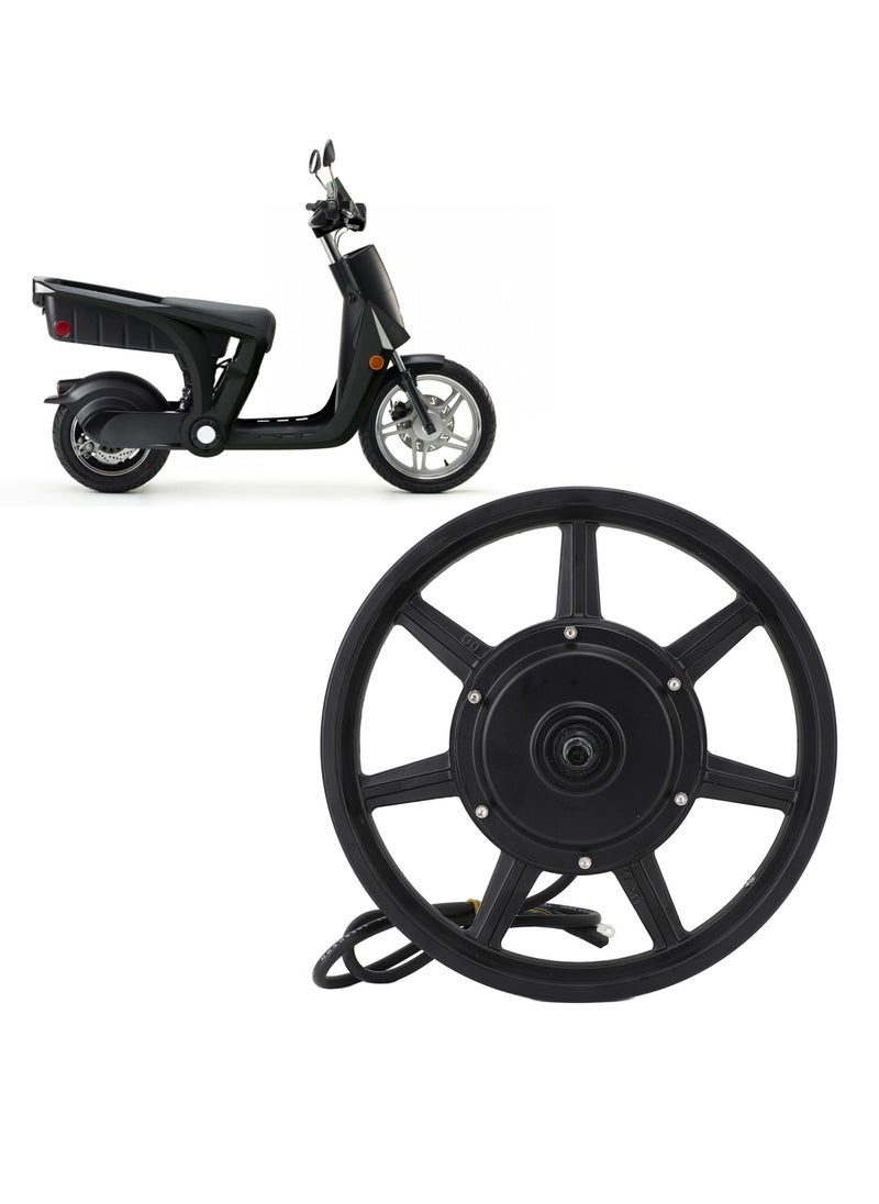 14inch Wheel Hub Motor 36‑60V 350W‑500W Single Shaft Disc Brake Hub Motor With Right Output Line for Electric Motorbike Scooter Bicycle