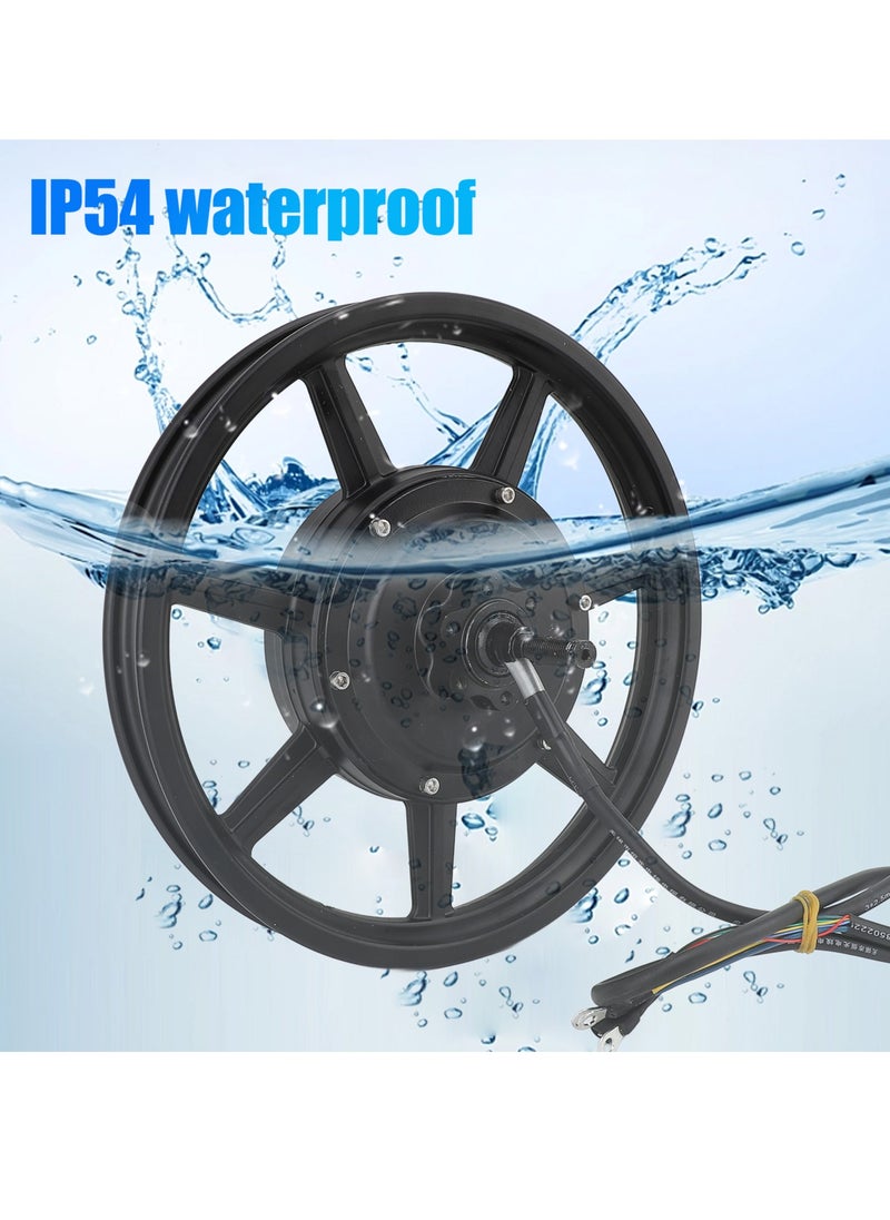 14inch Wheel Hub Motor 36‑60V 350W‑500W Single Shaft Disc Brake Hub Motor With Right Output Line for Electric Motorbike Scooter Bicycle