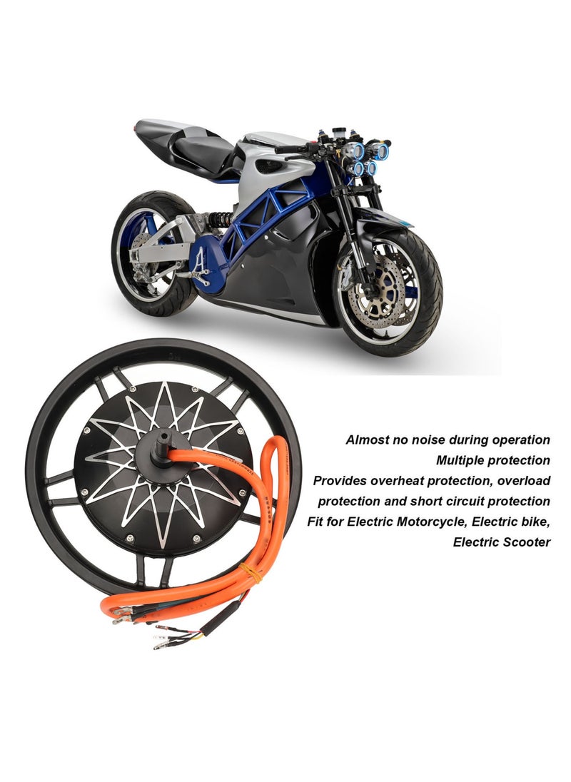 14 Inch Hub Motor 48v/72v 1000/5000w High Power Brushless Disc Brake Hub Motor for Electric Motorcycle Elecric Bike