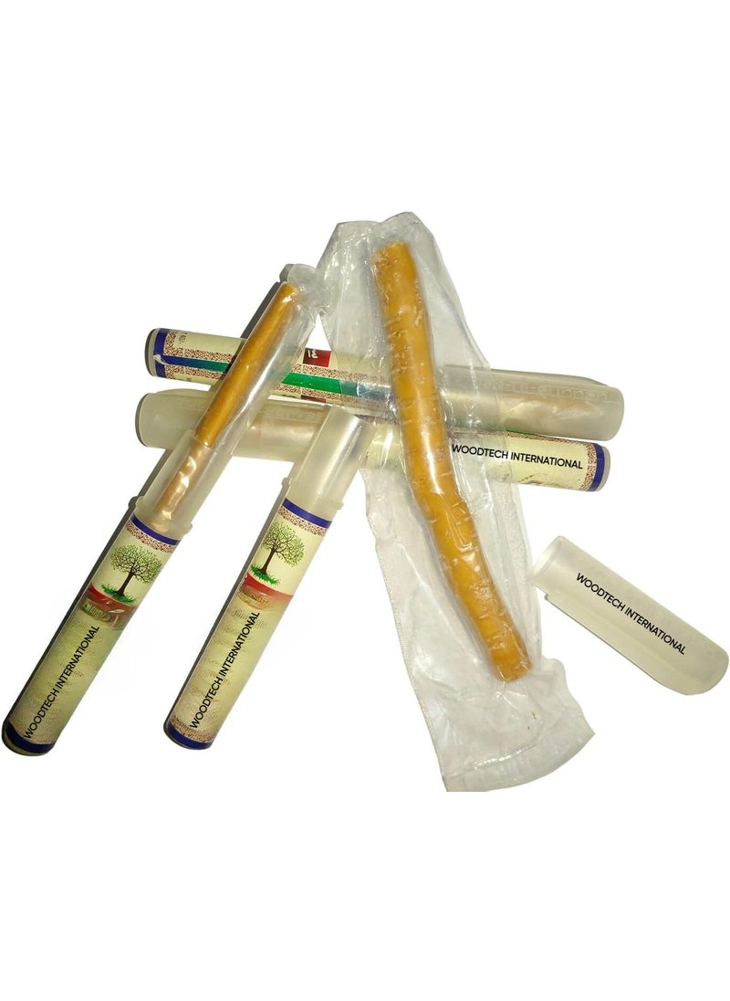 Miswak with Tooth Brush Holder Standard Size Toothbrush Miswak Sticks Meswak Tooth Brush Original Meswaak Stick Miswaak with Holder Natural Toothbrush Herbal Toothbrushes Pack of 10