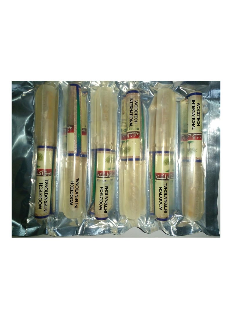 Miswak with Tooth Brush Holder Standard Size Toothbrush Miswak Sticks Meswak Tooth Brush Original Meswaak Stick Miswaak with Holder Natural Toothbrush Herbal Toothbrushes Pack of 10