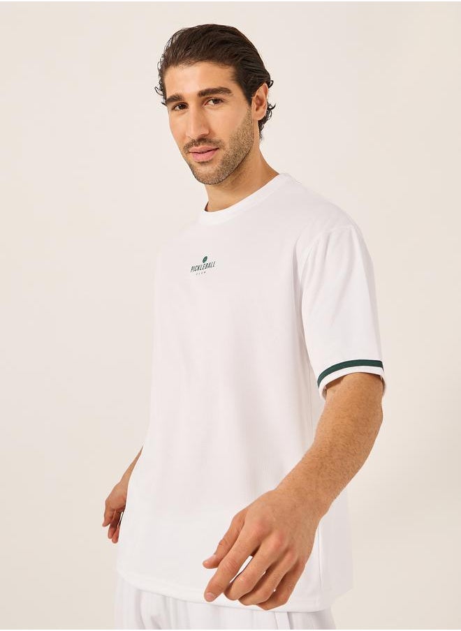 Retro Court Graphic Print Oversized T-Shirt