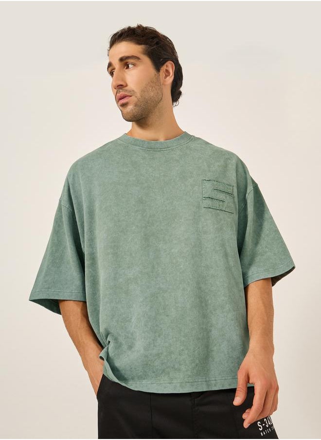 Styli Back Cut and Sew Print Boxy Fit T-Shirt