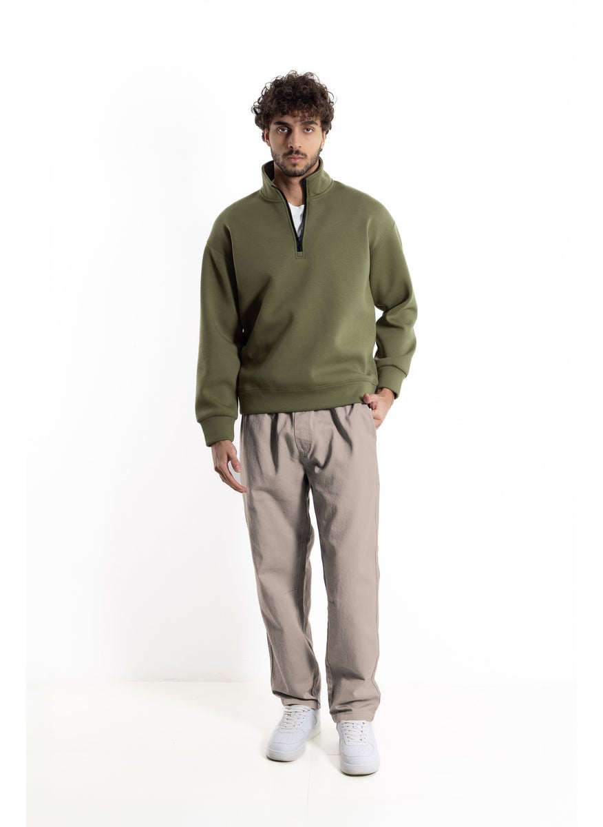 COMFORT FIT DENIM TROUSERS