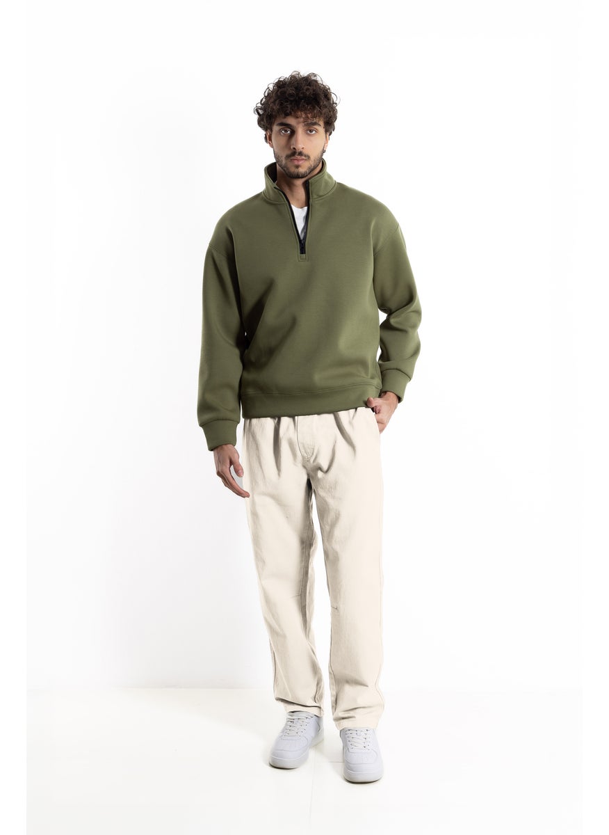 COMFORT FIT DENIM TROUSERS