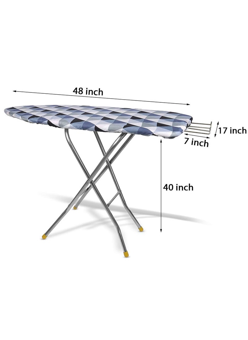 Moreyaji Wooden Self Standing Foldable Height Adjustable Premium Ironing BoardIron Table Stand with Press Holder Color May Vary MultiColor Make in India