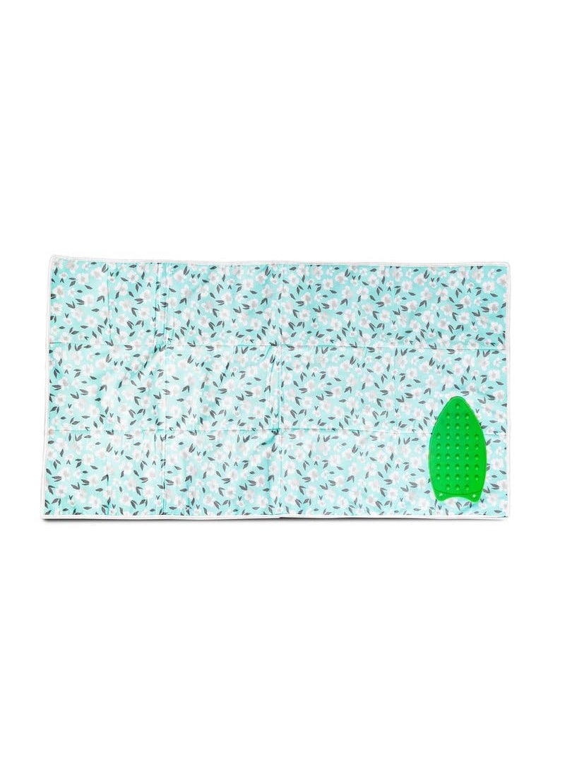 Finiky Iron Mat with Silicone Pad for Iron Rest 3mm Felt Padding Heat Resistant Lightweight Foldable Washable for Tabletop or Bed Iron Mat for Ironing Clothes Green